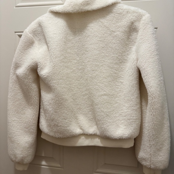 JANIE AND JACK GIRLS SHERPA CROPPED JACKET SIZE 14-16, XL - Picture 3 of 4